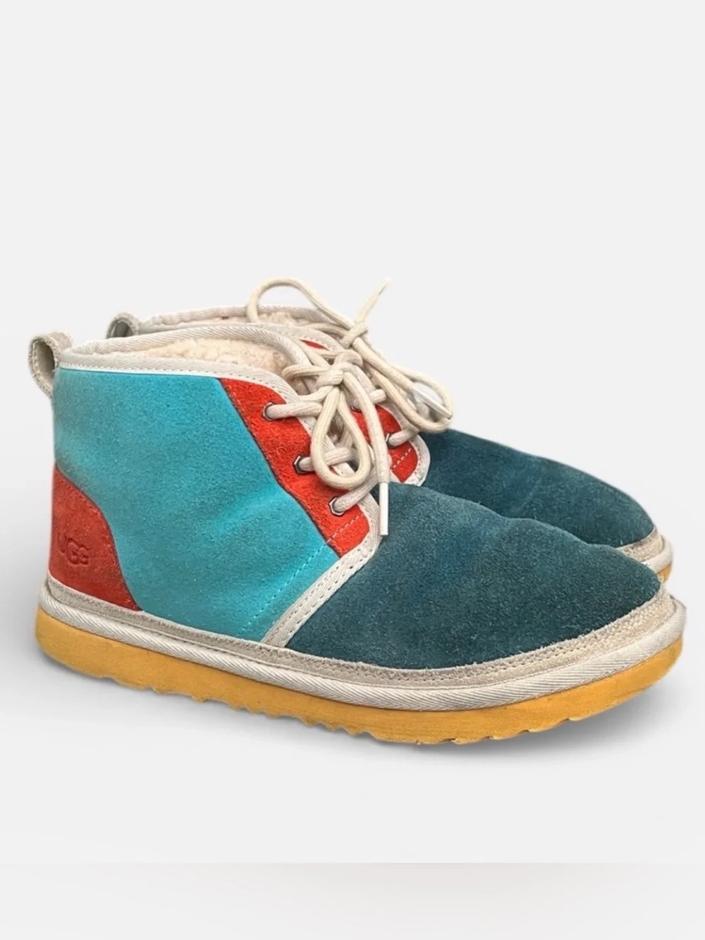 UGG Neumel Mashup Suede Chukka Boot in  Marina Blue Kids Size 5; EU 37